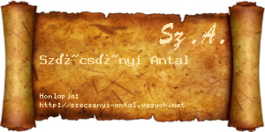 Szécsényi Antal névjegykártya