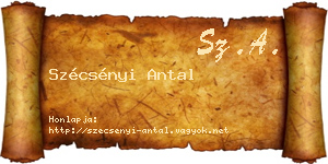 Szécsényi Antal névjegykártya
